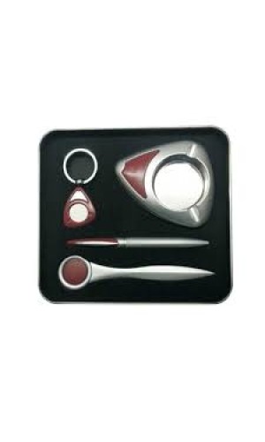 4 IN 1 GIFT SET (KEY CHAIN/PAPER CUTTER/PEN/ASHTRAY)  